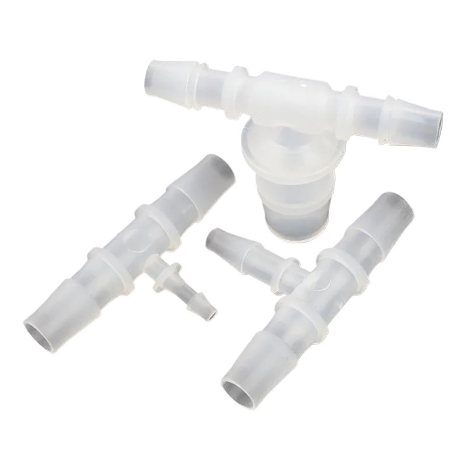 Mexeword One Color 5Pcs/Lot 8 10Mm To 4-20Mm Pp Reducing Tee Connectors Aeration Hose Joints Aquarium Tank Air Pump Aerator Tube Connectors(8-4-8)