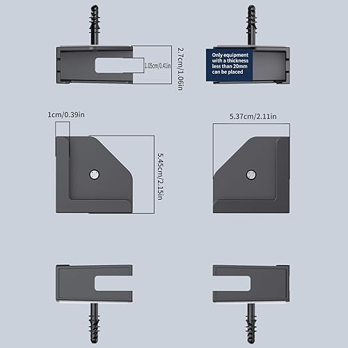 Miniatura 5 de Soporte montado en la pared de la ranura de carga del soporte de la tableta y del teléfono inteligente para el montaje en