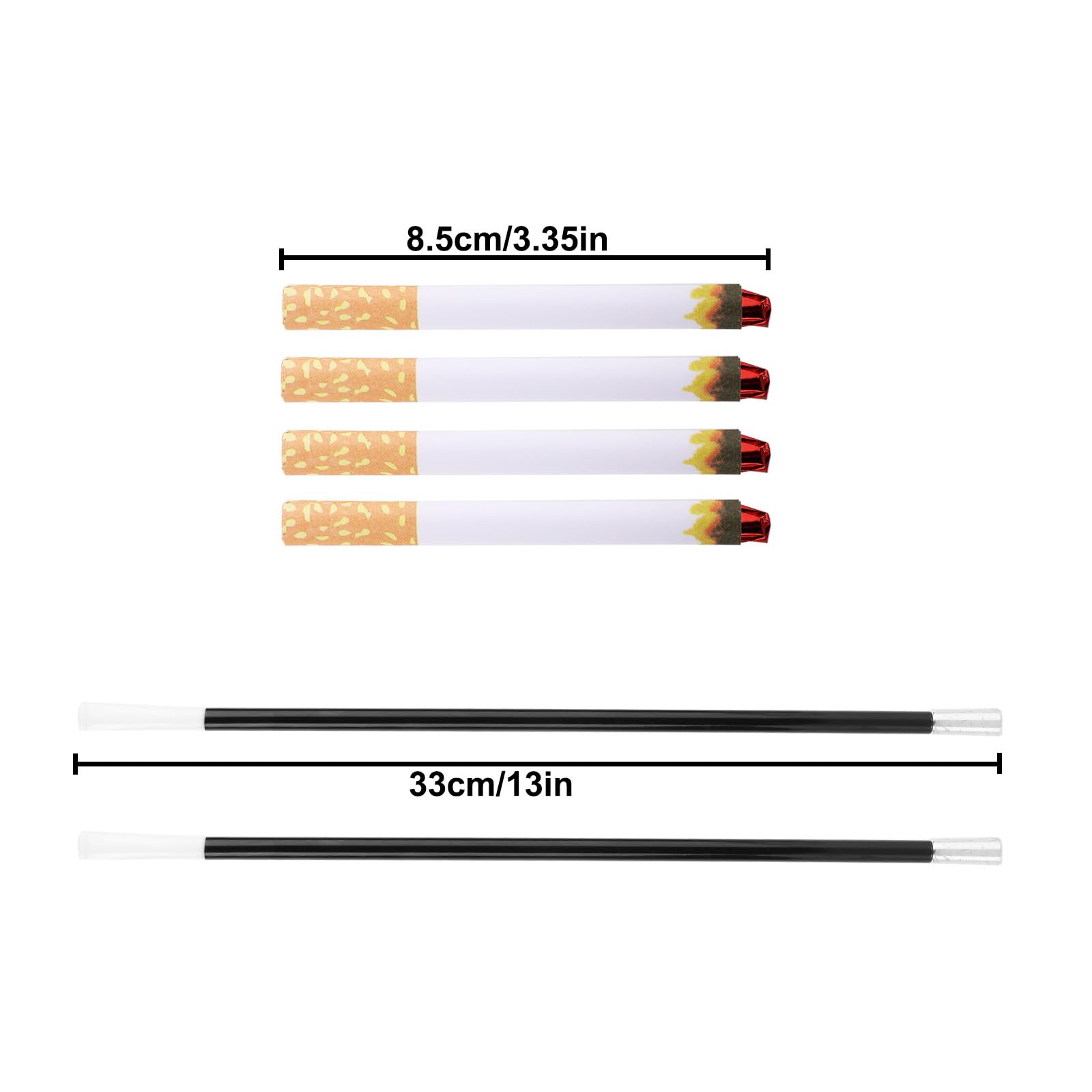 Goktvai 2 Long Cigarette Holders & 4 Fake Cigarettes - Image 2
