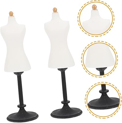 Miniatura 5 de EXCEART 2 piezas de mini maniquí para muñecas americanas para niñas, trajes para niñas, muebles en miniatura, perchas para muñecas de 18 pulgadas,