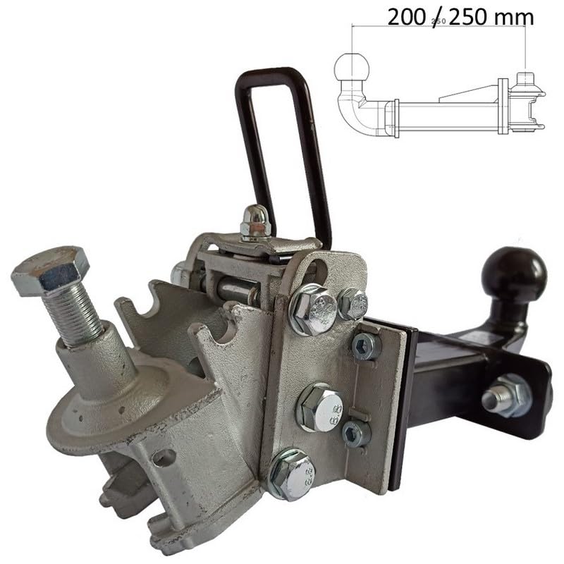 Prolunga gancio traino 250 mm inclinabile universale per portabici