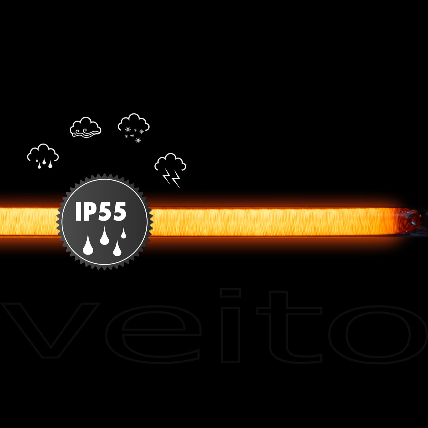 VEITO Nevada Carbon-Heizstrahler Wand-/Deckenmontage 2400W IP44