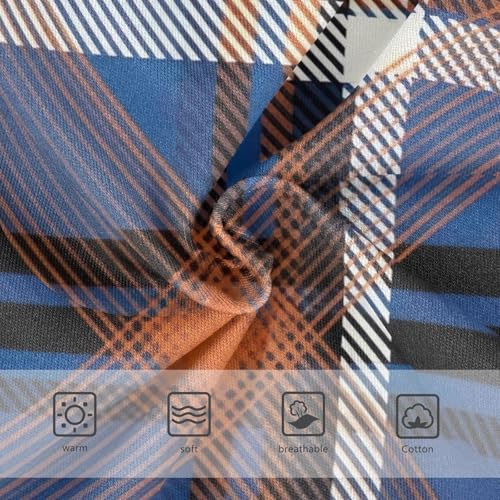 Girls Underwear, Retro Plaid Stripes Blue Toddler Girl Panties, Girls Cotton Underwear, 2T–8 Years3