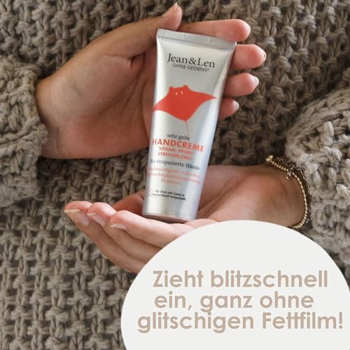 Jean & Len – Sehr geile Handcreme Neutral, Handpflege für strapazierte Hände, pflegt intensiv, ohne Parabene und Silikone, vegan, Handcreme Tube, 75 ml – Bild 6
