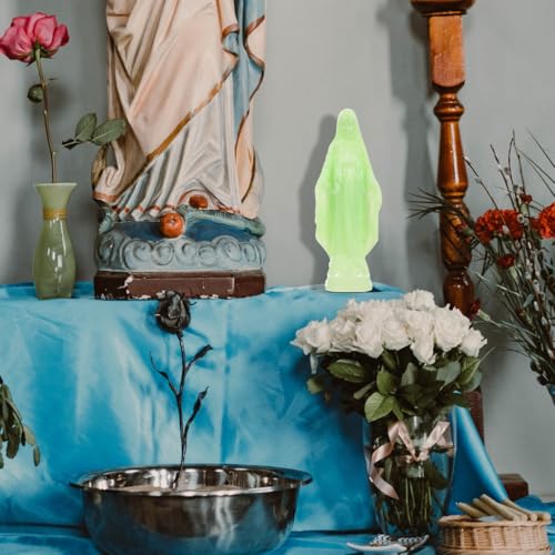 Estatua Virgen Católica 7 Pulgadas con Luz miniatura 4