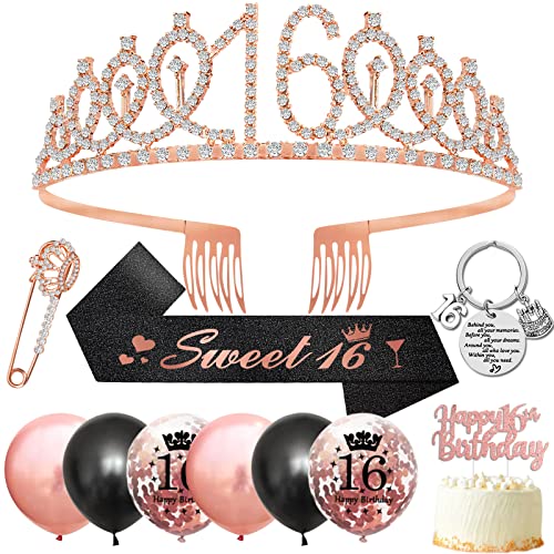 BNQL Halskette Zum 16. Geburtstag Für Mädchen - Doppelring Aus Edelstahl, Geschenkidee