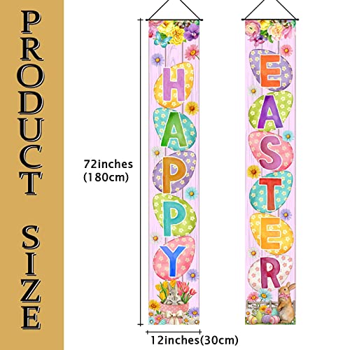Easter-Porch-Banner-Bunny-Egg-Rabbit-Daisy-Party-Front-Door-Sign-Wall-Hanging-Spring-Decorations-and-Supplies-for-Home-Office-Farmhouse-Holiday-Decor Easter Porch Banner Bunny Egg Rabbit Daisy Party Front Door Sign Wall Hanging Spring Decorations and Supplies for Home Office Farmhouse Holiday Decor