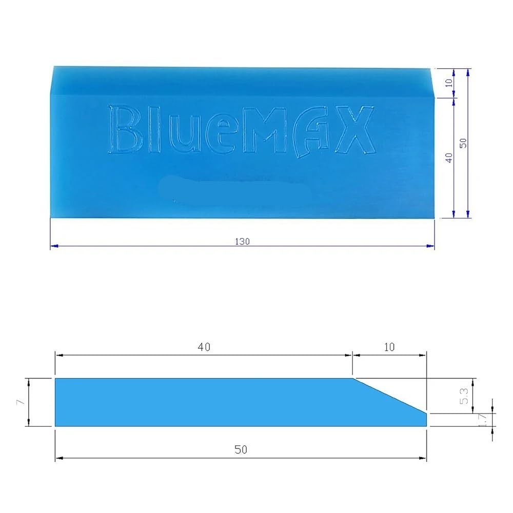 Blue Max – raclette avec poignée en Plastique et 5 Lames de Rechange en Caoutchouc BlueMax supplémentaires, for Teinte de fenêtre, for vitres de Voiture en Vinyle Transparent