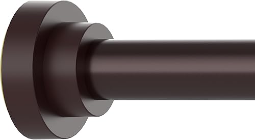 Miniatura 7 de Barra de cortina de ducha ajustable de 43 a 78 pulgadas, barra de cortina de tensión de resorte de 1 pulgada de diámetro, sin taladro, barra de