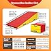 WAZHOU Gymnastics Incline Mat, Folding Incline Tumbling Mats For Gymnastics Training, Martial, Dance Yoga Stretching Training - Easy To Carry & Store(150x70x35cm)