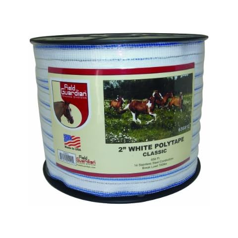 Field Guardian 2" White Polytape Classic for electric fence Cover