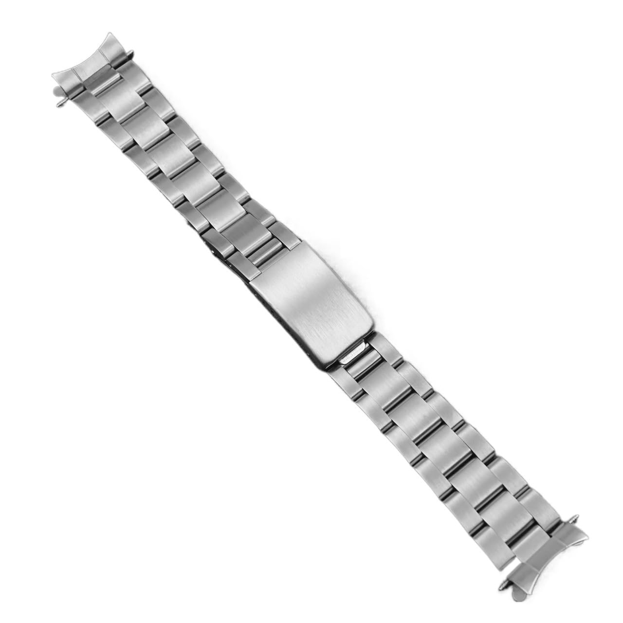 Correa clásica de acero inoxidable cepillado de 19 y 20 mm, compatible con Rolex Oyster Perpetual Date con eslabones en los extremos.
