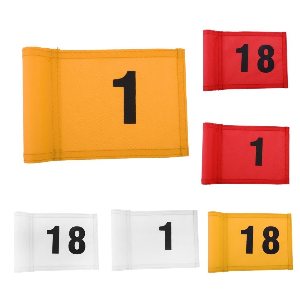 Small Nylon Golf Flag Golf Practice Putting Green Flag Red with Number 1-image-21