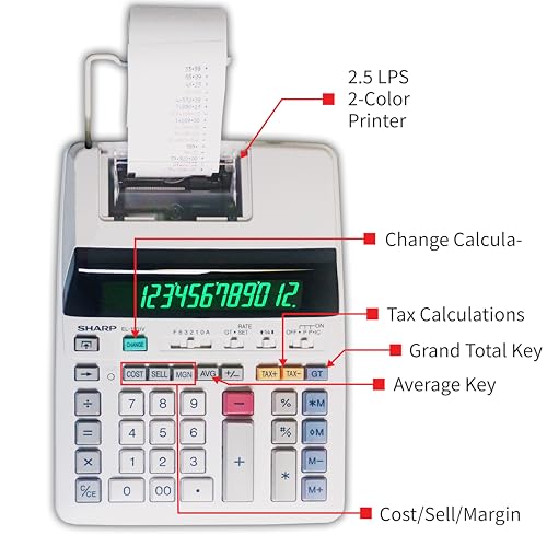 Sharp EL-1801V Ink Printing Calculator thumb #3