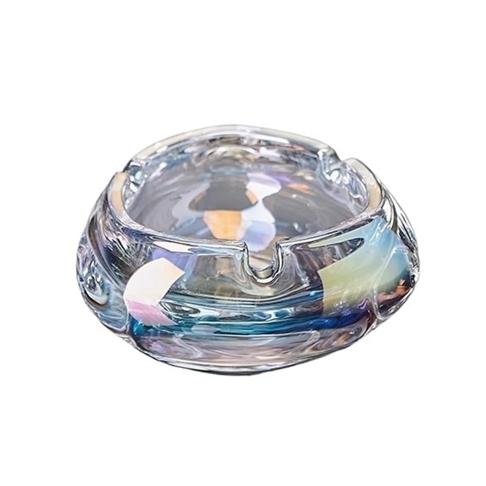 OWOHYG Desktop Smoking Ash Tray Ashtray Glass For Hotel Home Living Room Office Desktop Ashtray Easy To Clean.M
