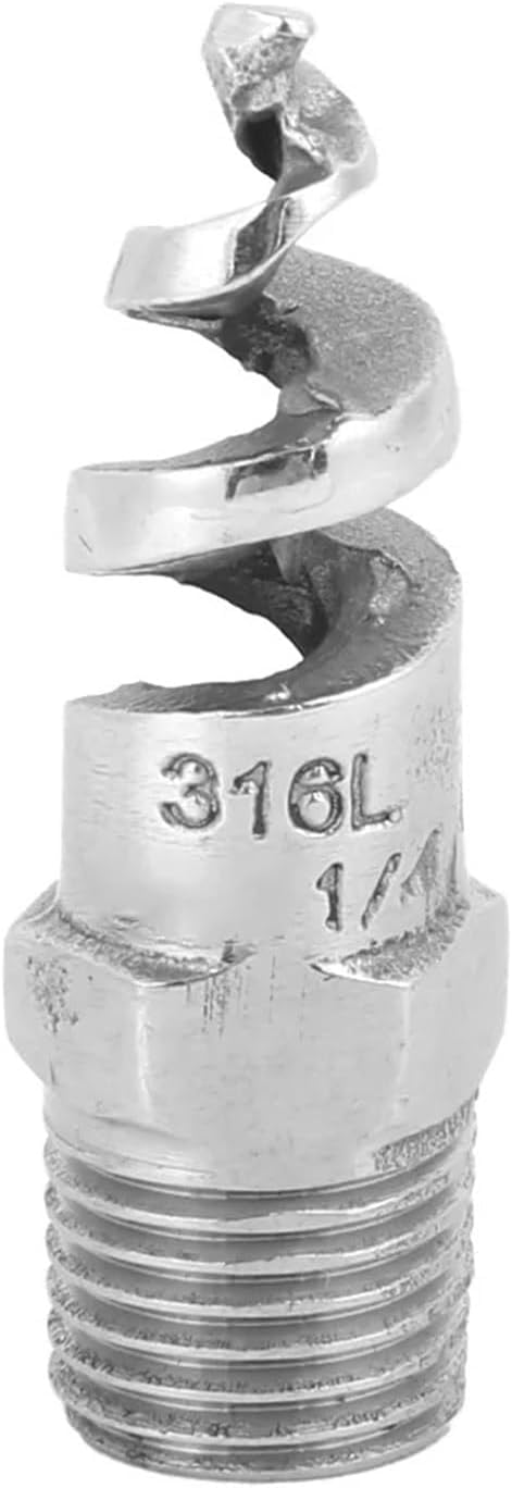 Gkirqvpe Men's Dn8 Spiral Cone Nozzles, Spiral Nozzle Spjt 316L Stainless Steel Thread For Watering(Dn8)