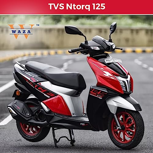 Image of WAZA TVS NTORQ 125 Windshield Front Panel Headlight Visor Bike Wind Deflectors Windscreen Glass Black Protector Superior ABS /PC Plastic