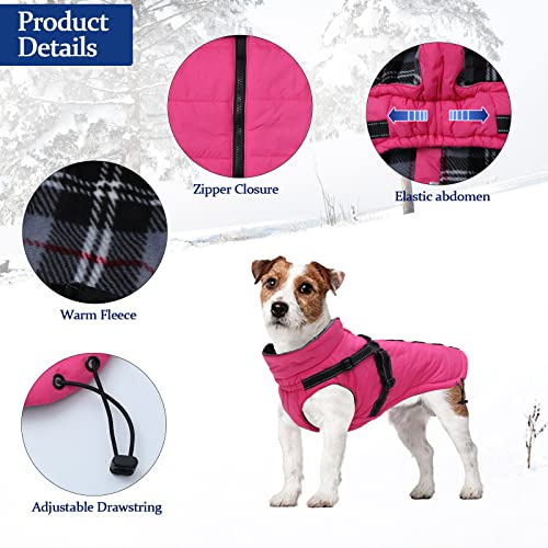 Warm Pet Dog Coats and Jackets,Waterproof Reflective Pet Dog Harness Vest Winter Puppy Clothes with Chest Strap - Image 4