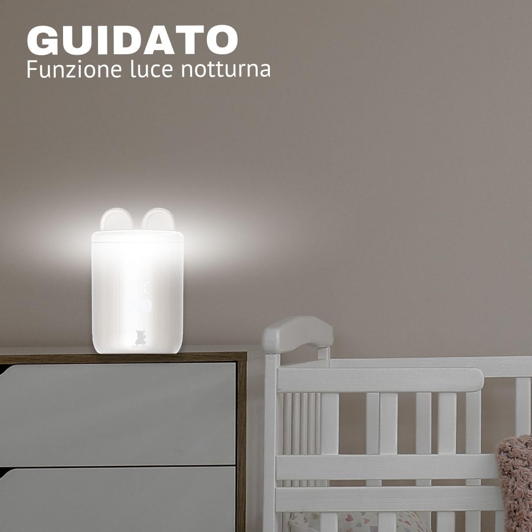 Hello Hippo - Scaldabiberon compatto e portatile: USB-C ricaricabile, anti-perdita, compatibile con Philips Avent, MAM, NUK | 4 temperature regolabili | Riscaldamento rapido ed efficiente