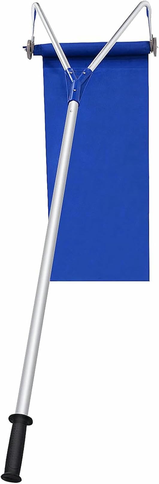 Rastrillo de techo para quitar nieve y escombros, herramienta de doble acción para nieve ligera y hojas de otoño, uso multitemporada
