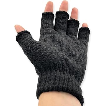 Luva Sem Dedos Preta para Inverno Unissex, Luva de Frio para Moto, Entregador e Trabalho, Confortável e Flexível, Tamanho Único, Ideal para Digitação e Uso com Celular