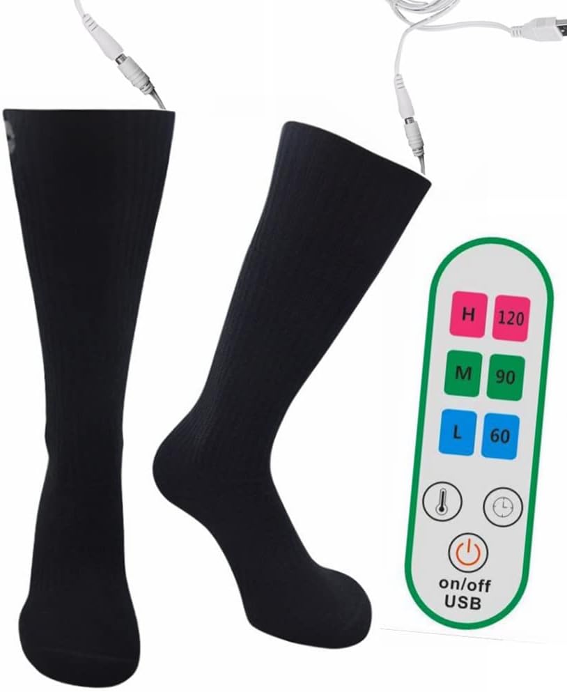 Heated Socks for Men WomenBattery Operated Socks USB Rechargeable Electric Heating