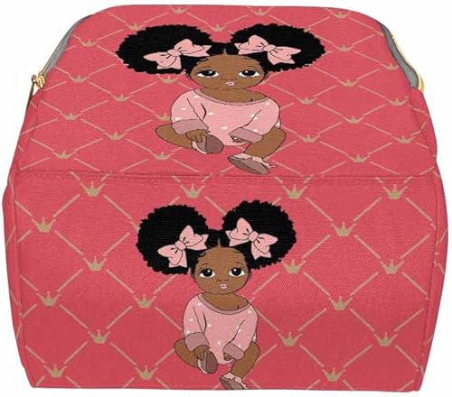 Miniatura 8 de Newcos Mochilas nombre personalizado bebé africano princesa bolsa de pañales mochila mamá enfermería bolsas de bebé, 230112-15, Personalizado