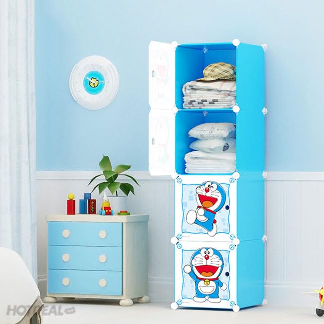 KRISHYAM 4 Box Collapsible Plastic Cupboard for Storage, Plastic Soft Sheet Wardrobe Cabinet for Storage, Almirah for Clothes Storage Cabinet Storage Rack, Plastic Storage Cabinet (Barbie Print) (B0D767R2NR) Amazon Price History, Amazon Price Tracker