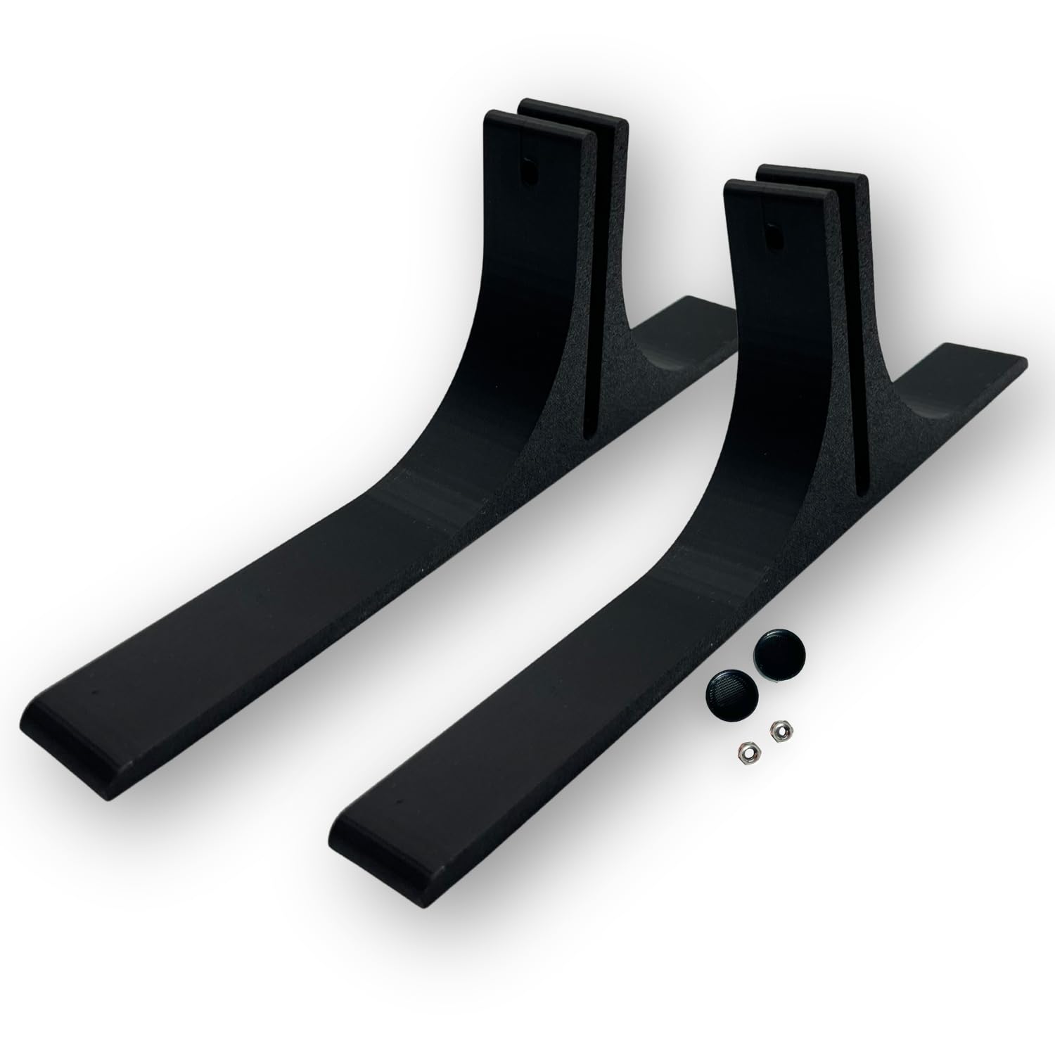 Shush Black Pegboard Support Feet Compatible With Ikea Skadis – Free Standing Desk Base For Pegboard Display (Pair) (Black)
