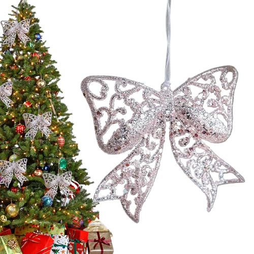 Décoration d'Ange, Ornements de Noël à Paillettes, Suspension Flocon de Neige Brillant pour Porte d'Entrée Mur Plafond Terrasse Nursery Clôture Jardin, Pour Chambre Clôture Jardin Extérieur Faveurs de