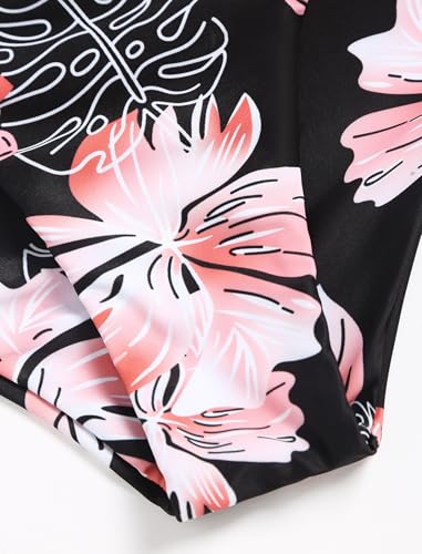 Image of ZAFUL Women High Waisted Bikini Bottoms Ruched Swimsuit Bottom Tummy Control Bathing Suit Bottoms