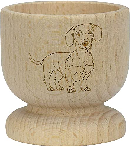 Azeeda 'Dachshund' Wooden Egg Cup (EC00018568)
