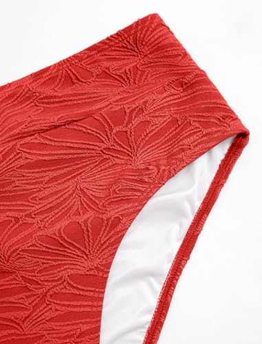 Image of ZAFUL Bikini Sets for Women String 2 Piece Swimsuits High Waisted Bathing Suit V Neck Cut Out Swimwear