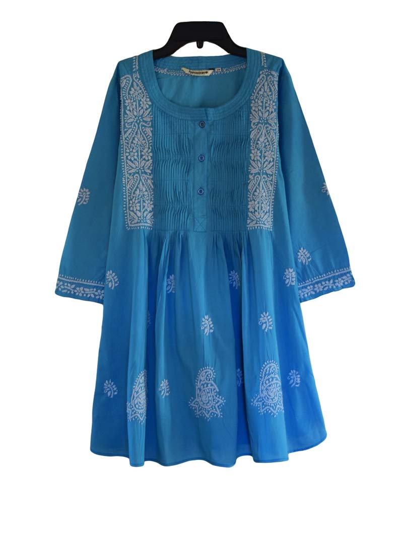Pure Cotton Hand Embroidered Tunic, Top, Kurti, Blouse