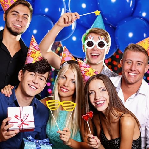 Image of Blue Balloons Blue Birthday Decorations - 100 Pack Balloon 12 inch for Birthday Graduation Baseball Nautical Retirement Bachelorette Patriotic Party Decorations