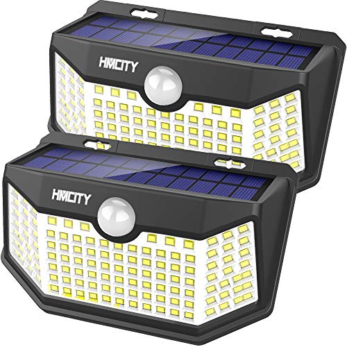 Solar Lights Outdoor 120 LED with Lights Reflector,Solar Motion Sensor Security Lights, IP65