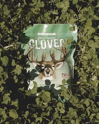 Image of Whitetail Institute Imperial Clover Deer Food Plot Seed for Spring or Fall Planting, Promotes Antler Growth and Attracts Deer, Heat, Cold and Drought Tolerant, 18 lbs (2.25 Acres)