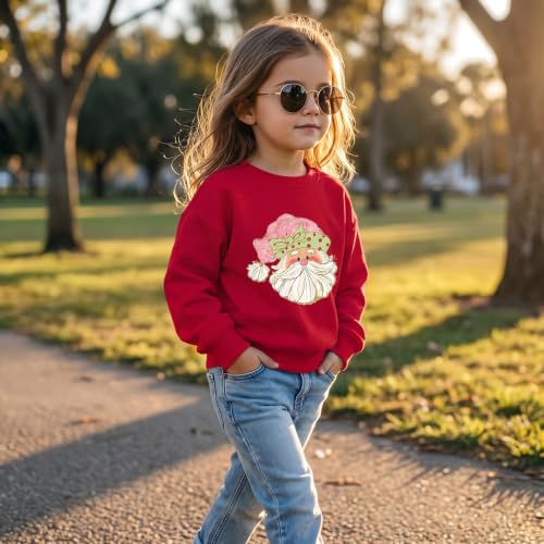 Toddler Girls Christmas Sweatshirts Bow Santa Shirt - Image 5