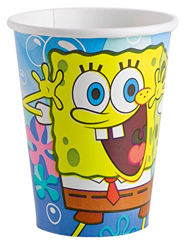 Generique - 8 Bicchieri Carta Spongebob