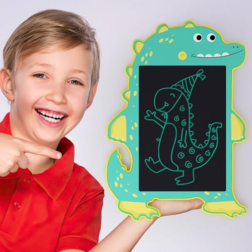 Image of PoPo Toys Dino LCD Writing Board | Drawing Board Improve Hands-on Ability Follow Color Effect Fun 10 Inch LCD Screen Writing Board