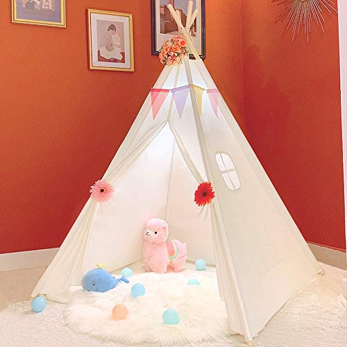 wilwolfer Teepee Tent for Kids Foldable Children Play Tents for Girl and Boy