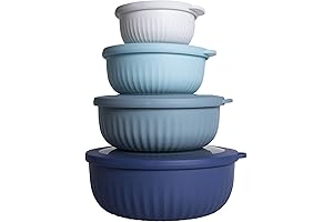 Cook with Color Prep Bowls with Lids - Stackable Rainbow Set for...