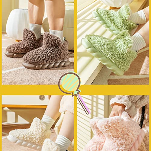 Womens Winter Boots, Soft Memory Foam Fuzzy House Ankle Platform Women Boots3