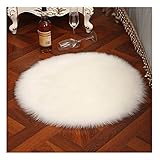 Carpet Round Carpet Modern Minimalist Computer Chair Carpet Imitation Wool Pad Hanging Basket Bedroom Carpet Plush Living Room Rug (Color : A, Size : 120 * 120cm)