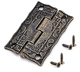 Material: Zink-Legierung 10PCS antike Bronze Scharniere Kabinett Tür-Fach-Dekoration Vintage-Scharnier for Schmuck aus Holz Box Möbelbeschlägen