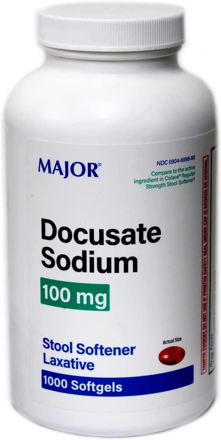 DOK Stool Softener 100 Mg 1000 Softgels