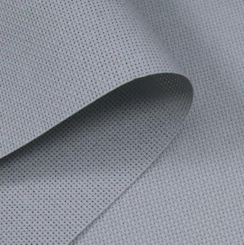 Image of KCS 12 inch x 59 inch (30cmx 149cm) 18CT Counted Cotton Aida Cloth Cross Stitch Fabric (Light Grey)