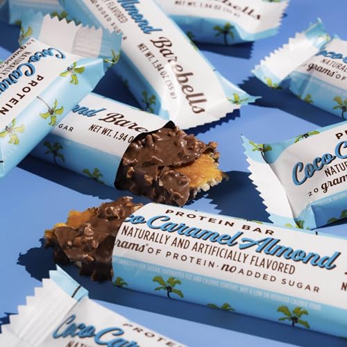 Image of Barebells Protein Bars Coconut Caramel Almond - 12 Count, 20g High Protein Treats - Chocolate Nutrition Bar with 1g Total Sugars - On-The-Go Breakfast or Post-Workout Snack