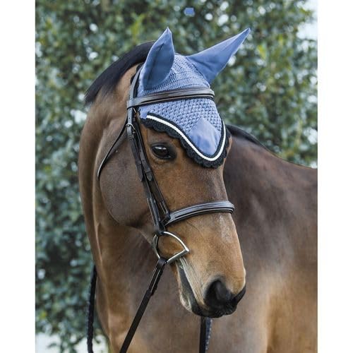 Dover Saddlery Rider's International Equestrian Crochet Ear Bonnet - Black - Horse-F/S