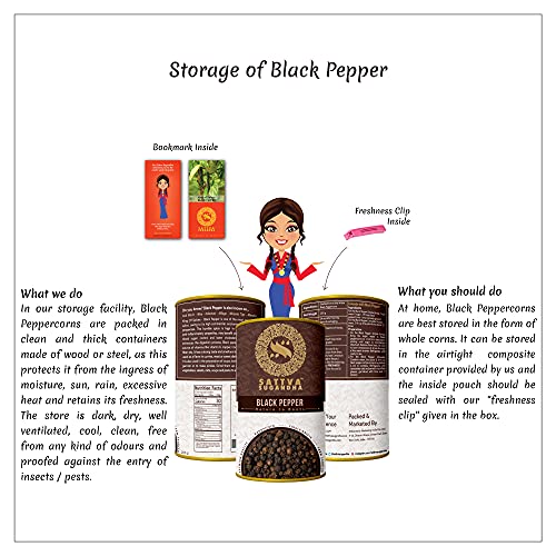Image of Sattva Sugandha - Whole Black Pepper 10MM Bold 100% Natural Idukki District Kerala Pure Kali Mirch Naturally Grown Highly Aromatic Immunity Booster Product of India (800g)